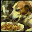 Dall·e 2023 05 09 11 37 07 Impressionist Painting Of Dog Eating