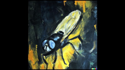 Dall·e 2023 06 14 12 51 44 Abstract Oil Painting Of Black Soldier Fly